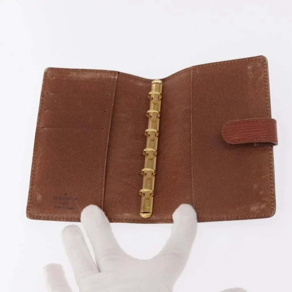 LOUIS VUITTON Epi Agenda PM Day Planner Cover Brown